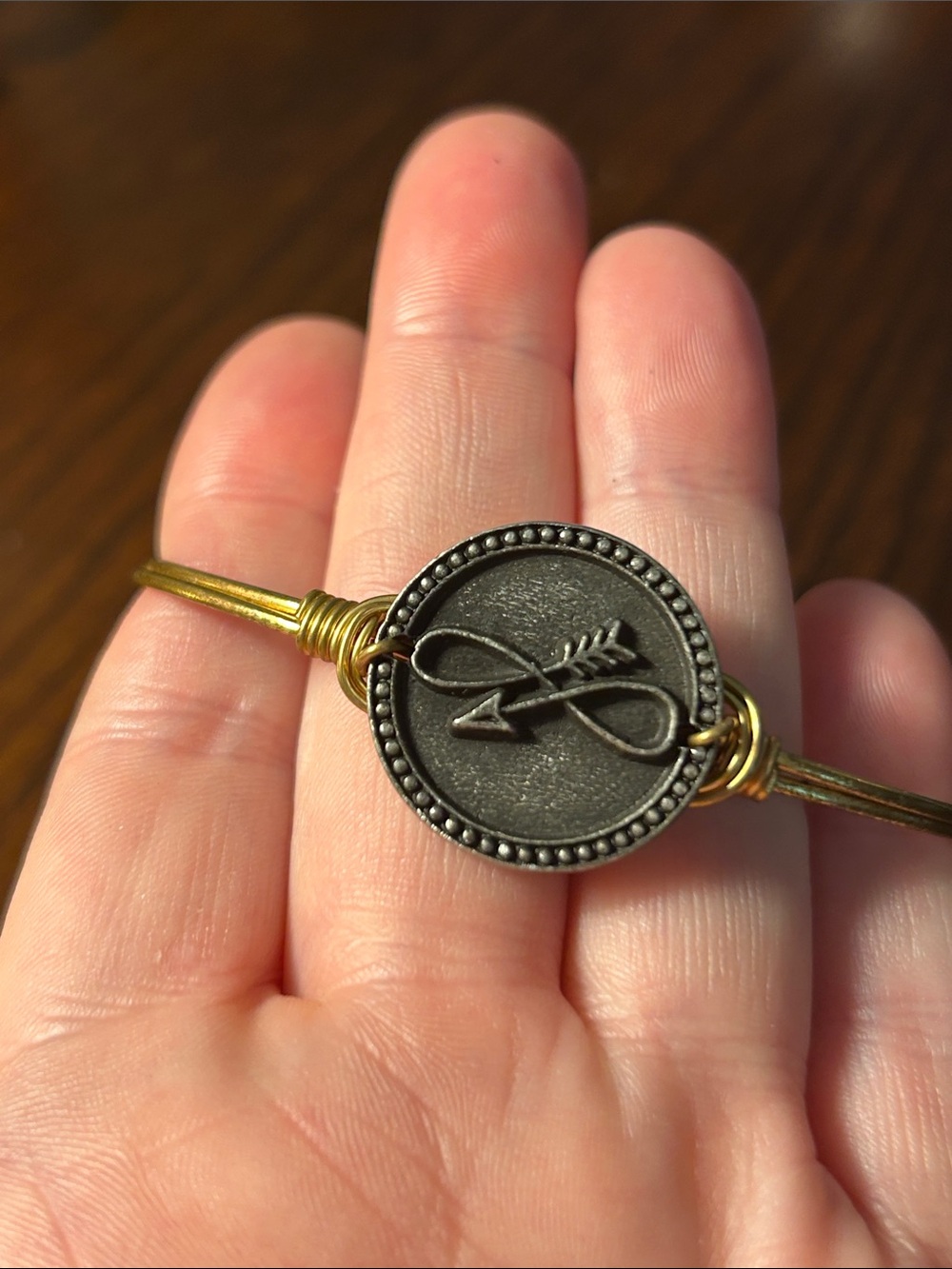 Luca and Danni Infinity Arrow Round Charm Bangle